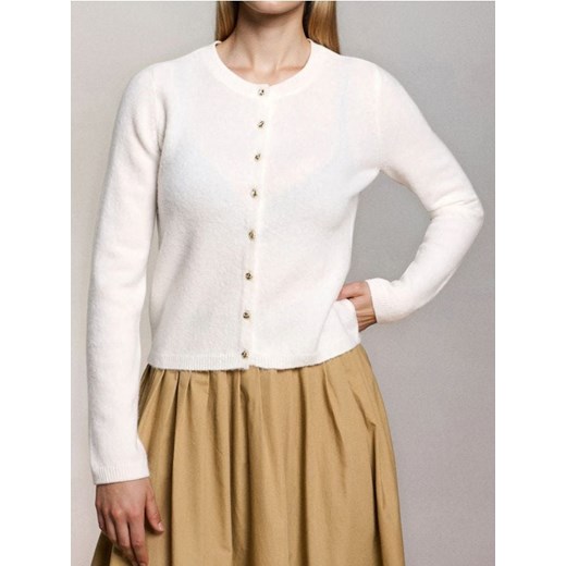 Sinsay - Kardigan z ozdobnymi guzikami - kremowy ze sklepu Sinsay w kategorii Swetry damskie - zdjęcie 186762072