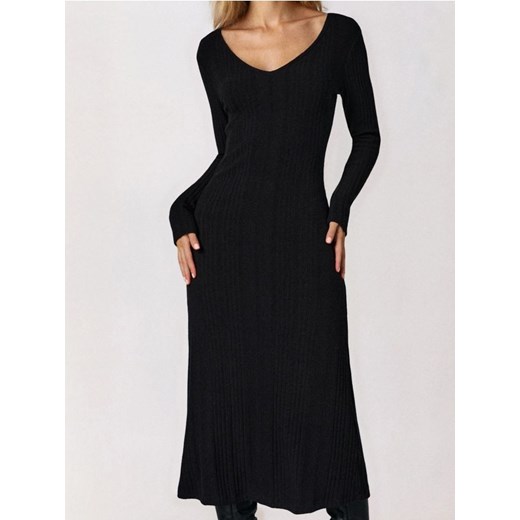 Sinsay - Prążkowana sukienka maxi - czarny ze sklepu Sinsay w kategorii Sukienki - zdjęcie 186762241