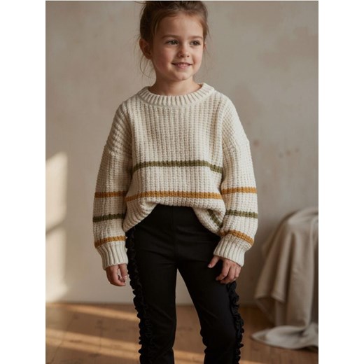 Sinsay - Bawełniane legginsy z falbankami - czarny ze sklepu Sinsay w kategorii Spodnie dziewczęce - zdjęcie 186762364