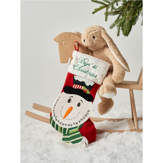 Sinsay - Skarpeta świąteczna w formie kalendarza adwentowego - czerwony ze sklepu Sinsay w kategorii Dekoracje bożonarodzeniowe - zdjęcie 186762401