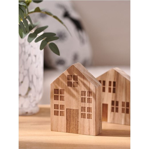 Sinsay - Świąteczna dekoracja w kształcie drewnianego domu - beżowy - id: 9701U-08X - marki Sinsay - 186762422 Sinsay - Świąteczna dekoracja w kształcie drewnianego domu - beżowy ze sklepu Sinsay w kategorii Dekoracje świąteczne - zdjęcie 186762422