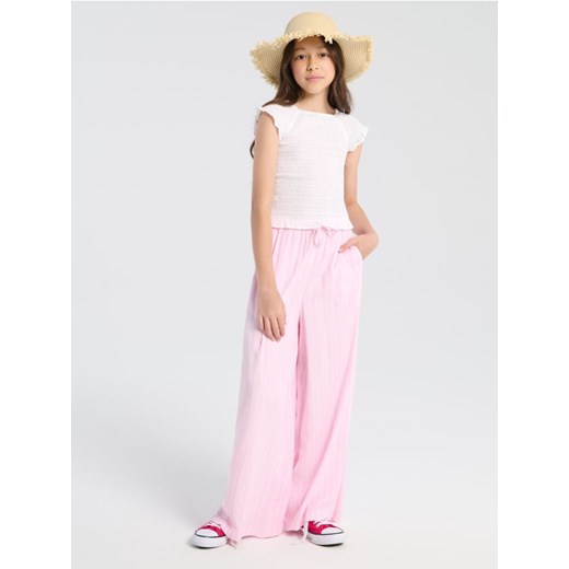 Sinsay - Spodnie wide leg - wielobarwny - id: 972CE-MLC - marki Sinsay - 186762423 Sinsay - Spodnie wide leg - wielobarwny ze sklepu Sinsay w kategorii Spodnie dziewczęce - zdjęcie 186762423