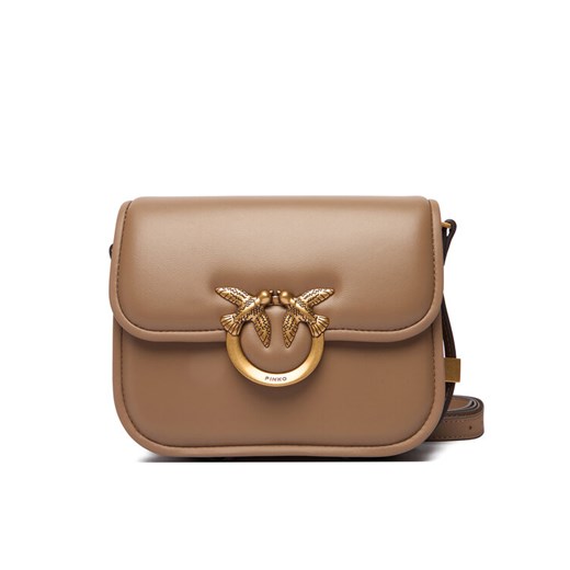 Torebka PINKO Love Box Bag Fl Mini PE 25 PLTT 104297 A26L Brązowy ze sklepu eobuwie.pl w kategorii Listonoszki - zdjęcie 186762471