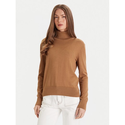 Calvin Klein Golf LV044D371G Brązowy Regular Fit ze sklepu MODIVO w kategorii Swetry damskie - zdjęcie 186762823