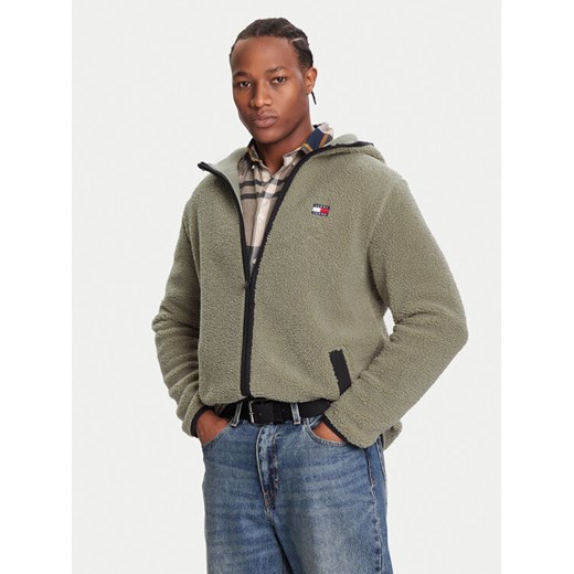 Tommy Jeans Bluza DM0DM19224 Zielony Regular Fit ze sklepu MODIVO w kategorii Bluzy męskie - zdjęcie 186762830