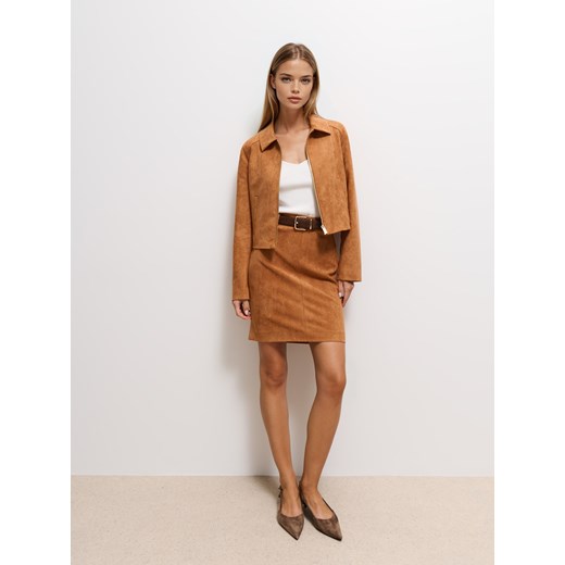Mohito - Kurtka boxy - brązowy ze sklepu Mohito w kategorii Kurtki damskie - zdjęcie 186763431