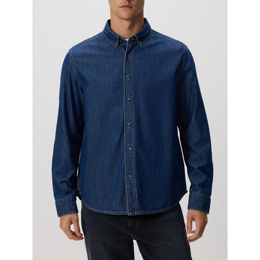 Reserved - Jeansowa koszula regular fit - granatowy ze sklepu Reserved w kategorii Koszule męskie - zdjęcie 186763883