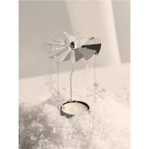 Sinsay - Obracany świecznik z motywem świątecznym - srebrny ze sklepu Sinsay w kategorii Dekoracje bożonarodzeniowe - zdjęcie 186764510