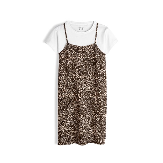 GATE Dwuczęściowy komplet składający się z sukienki i koszulki 8Y ze sklepu gateshop w kategorii Sukienki dziewczęce - zdjęcie 186765081