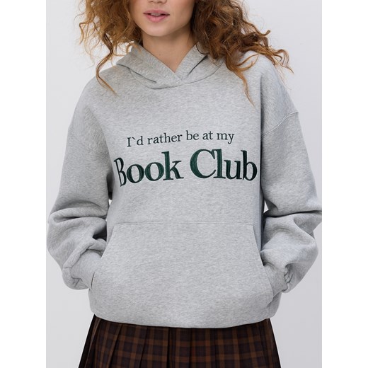 Reserved - Bluza z haftowanym napisem - jasnoszary ze sklepu Reserved w kategorii Bluzy damskie - zdjęcie 186765474