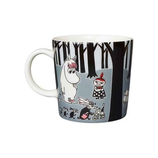 Moomin Kubek &quot;Adventure Move&quot; w kolorze czarno-szarym - 300 ml ze sklepu Limango Polska w kategorii Dzbanki i zaparzacze - zdjęcie 186765654