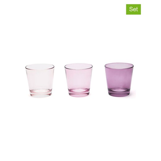 Trendy Kitchen by EXCÉLSA Szklanki (3 szt.) w kolorze jasnoróżowym - 250 ml ze sklepu Limango Polska w kategorii Naczynia - zdjęcie 186765781