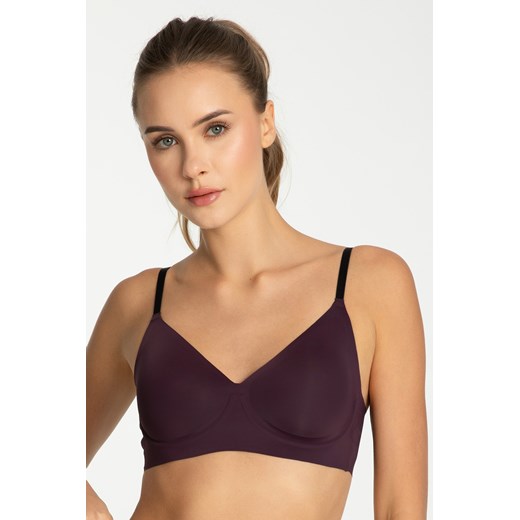 Biustonosz braletka Julimex Simple T-shirt bra dark plum ze sklepu kontri.pl w kategorii Biustonosze - zdjęcie 186766783