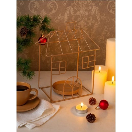 Sinsay - Świecznik w kształcie domku - pomarańczowy ze sklepu Sinsay w kategorii Świeczniki - zdjęcie 186767783