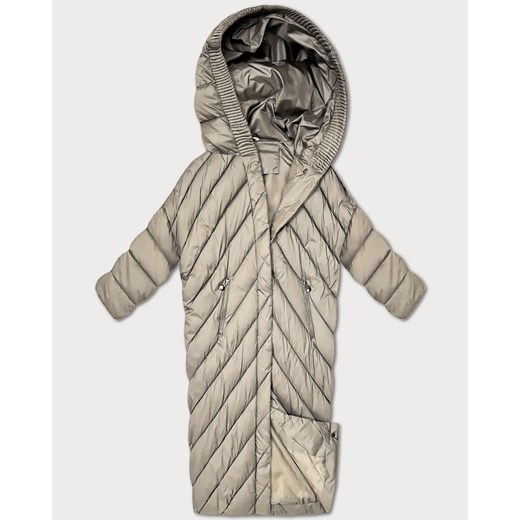 Kurtka zimowa typu nietoperz Minority beżowa (P3-6026-62) ze sklepu goodlookin.pl w kategorii Kurtki damskie - zdjęcie 186771343