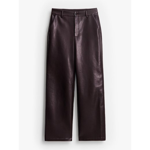 Mohito - Spodnie z szeroką nogawką - ciemny fiolet ze sklepu Mohito w kategorii Spodnie damskie - zdjęcie 186772423