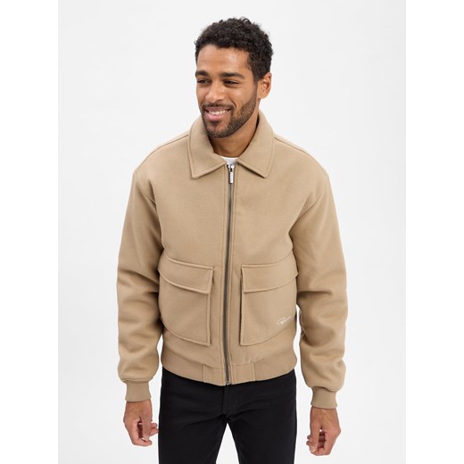 PEGADOR Męska kurtka zimowa - Aiken Mężczyźni beżowy jednolity ze sklepu vangraaf w kategorii Kurtki męskie - zdjęcie 186772494