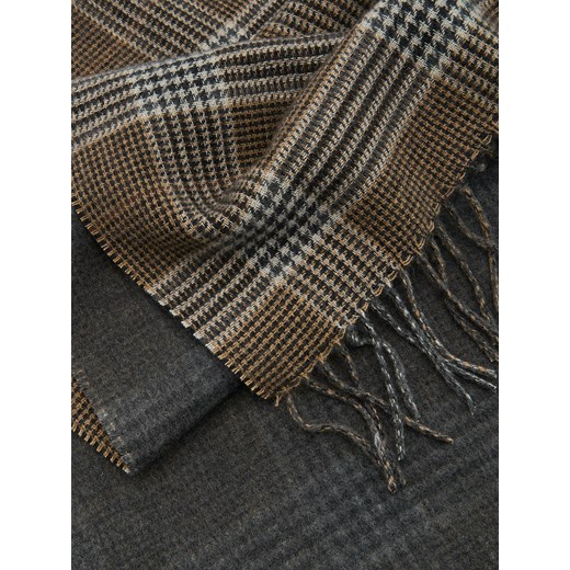 Reserved - Szalik z dodatkiem wiskozy - brązowy Reserved ONE SIZE Reserved