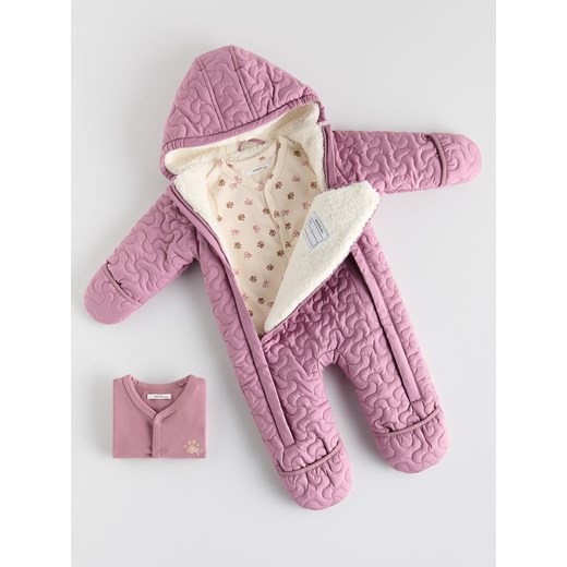 Reserved - Ocieplany kombinezon z kapturem - jasnofioletowy ze sklepu Reserved w kategorii Kombinezony i kurtki - zdjęcie 186772694