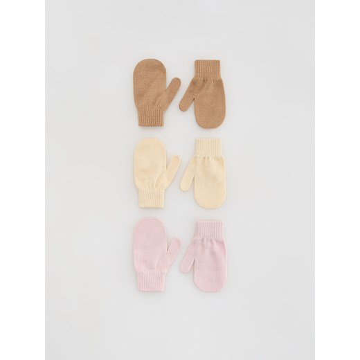 Reserved - Jednopalczaste rękawiczki 3 pack - wielobarwny ze sklepu Reserved w kategorii Rękawiczki dziecięce - zdjęcie 186772811