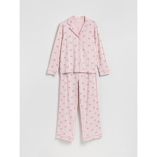 Reserved - Wzorzysta piżama dwuczęściowa - różowy - id: 967EX-30X - marki Reserved - 186772853 Reserved - Wzorzysta piżama dwuczęściowa - różowy ze sklepu Reserved w kategorii Piżamy damskie - zdjęcie 186772853