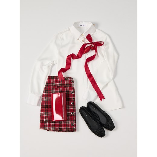 Sinsay - Koszula z satynowym wykończeniem - kremowy Sinsay XXL Sinsay