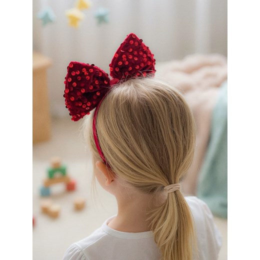 Sinsay - Opaska na głowę z kokardą - bordowy Sinsay One Size Sinsay