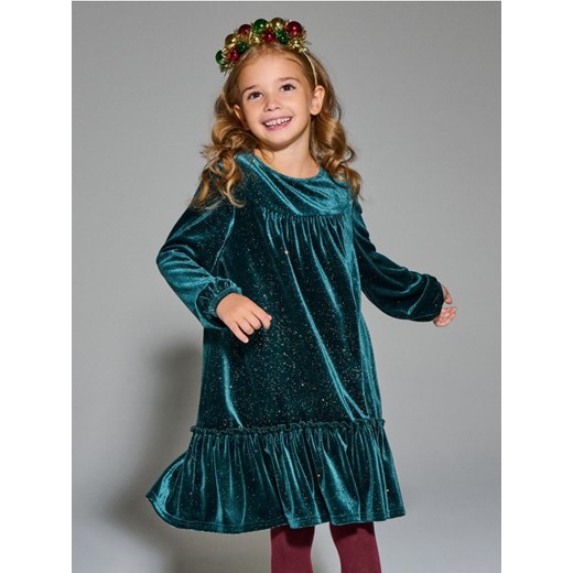 Sinsay - Elegancka sukienka babydoll - zielony - id: 205GA-79X - marki Sinsay - 186773640 Sinsay - Elegancka sukienka babydoll - zielony ze sklepu Sinsay w kategorii Sukienki dziewczęce - zdjęcie 186773640