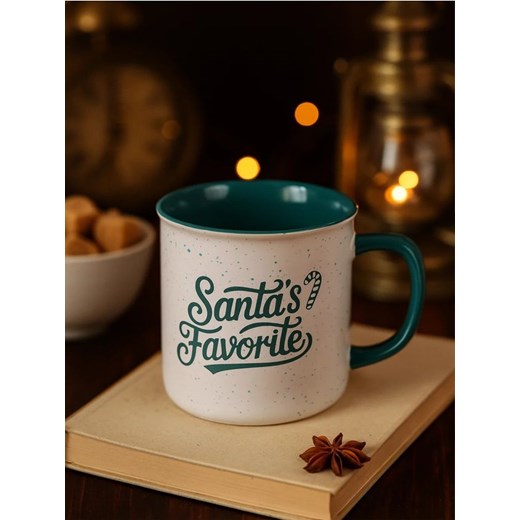 Sinsay - Świąteczny kubek z napisem Santa's Favorite - zielony ze sklepu Sinsay w kategorii Kubki - zdjęcie 186773650