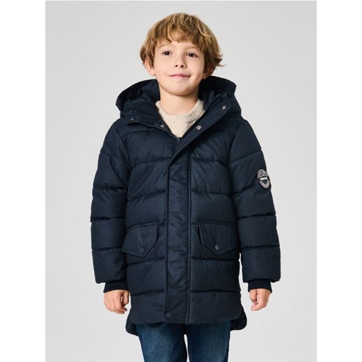 Sinsay - Pikowana kurtka puffer z kapturem - granatowy ze sklepu Sinsay w kategorii Kurtki chłopięce - zdjęcie 186773691