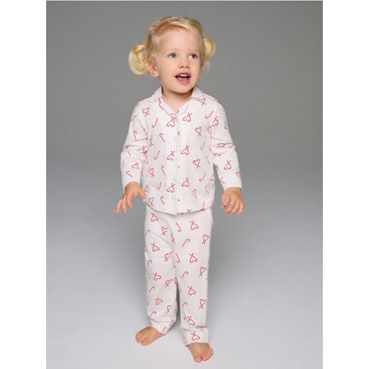 Sinsay - Piżama dwuczęściowa zapinana na guziczki - kremowy ze sklepu Sinsay w kategorii Piżamy dziecięce - zdjęcie 186773693
