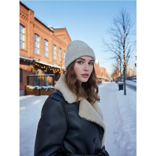 Sinsay - Czapka beanie - szary ze sklepu Sinsay w kategorii Czapki zimowe damskie - zdjęcie 186773754
