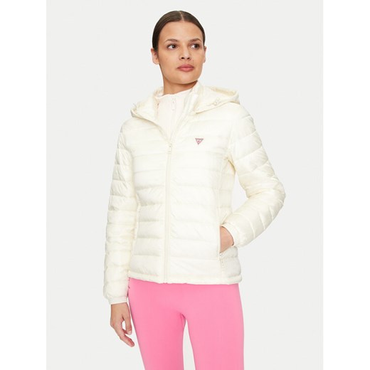 Guess Jeans Kurtka puchowa W4YL00 WG922 Écru Regular Fit ze sklepu MODIVO w kategorii Kurtki damskie - zdjęcie 186773812