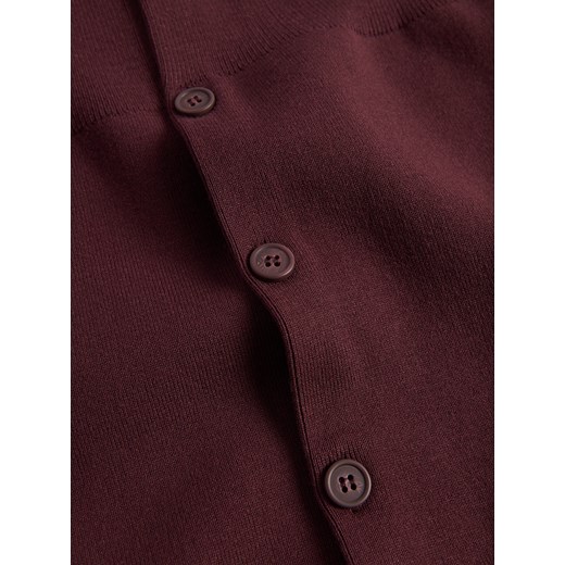 Reserved - Kardigan z wiskozą - burgundowy Reserved M Reserved