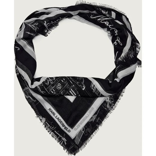 Karl Lagerfeld Chusta K/sketch | z dodatkiem jedwabiu - id: KL255W000175087 - marki Karl Lagerfeld - 186774334 Karl Lagerfeld Chusta K/sketch | z dodatkiem jedwabiu ze sklepu Gomez Fashion Store w kategorii Szaliki i chusty damskie - zdjęcie 186774334