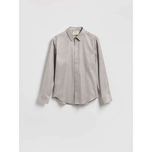 Reserved - Bawełniana koszula slim fit - jasnoszary - id: 474GQ-09X - marki Reserved - 186775342 Reserved - Bawełniana koszula slim fit - jasnoszary ze sklepu Reserved w kategorii Koszule męskie - zdjęcie 186775342