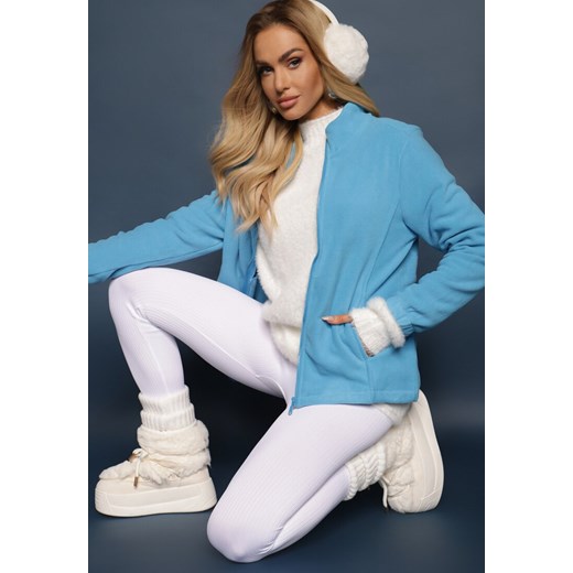Niebieski Casualowy Polar Dannira ze sklepu renee.pl w kategorii Bluzy damskie - zdjęcie 186775523