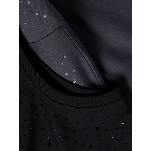 Reserved - T-shirt ze strassem - czarny Reserved L Reserved