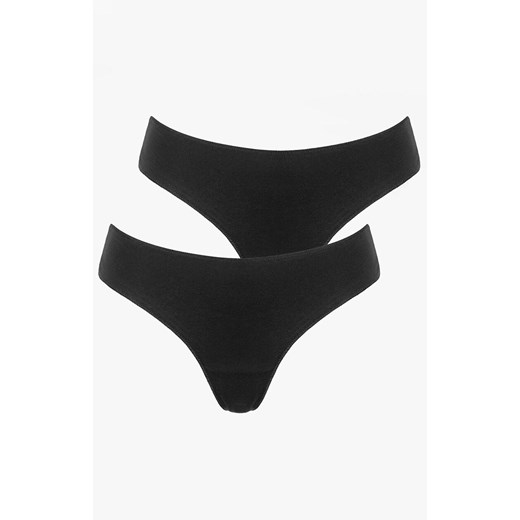 2-pack majtki damskie brazyliany bawełniane z koronką czarne Orchidea, Kolor czarny, Rozmiar S, Pierre Cardin ze sklepu Intymna w kategorii Majtki damskie - zdjęcie 186777321