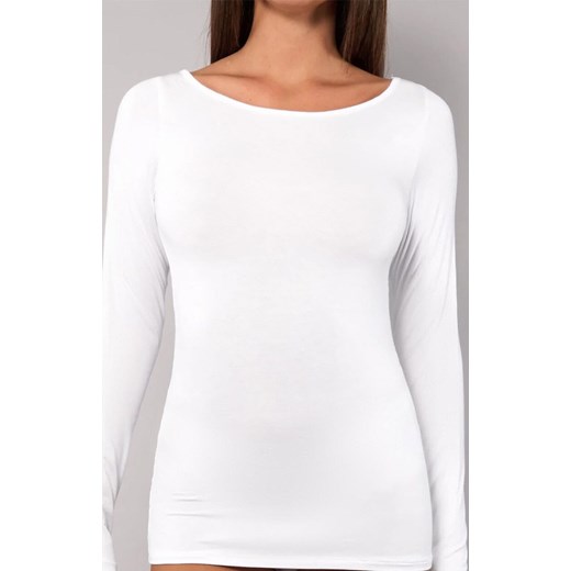 Bluzka damska z długim rękawem biała Today 6014, Kolor biały, Rozmiar S, Sielei ze sklepu Intymna w kategorii Bluzki damskie - zdjęcie 186777393