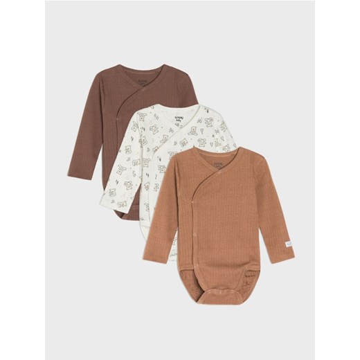 Sinsay - Body 3 pack - kremowy - id: 849FW-01X - marki Sinsay - 186777790 Sinsay - Body 3 pack - kremowy ze sklepu Sinsay w kategorii Odzież dla niemowląt - zdjęcie 186777790