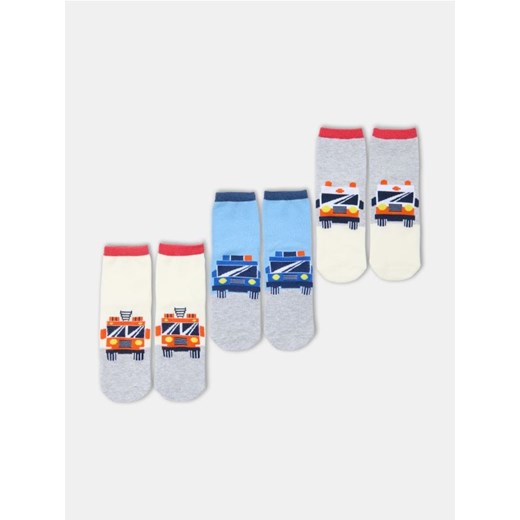 Sinsay - Prążkowane skarpetki 3 pack - wielobarwny ze sklepu Sinsay w kategorii Skarpetki dziecięce - zdjęcie 186777793