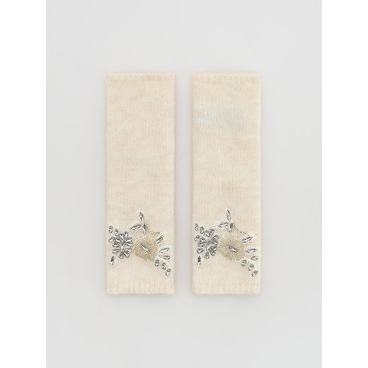 Reserved - Rękawiczki z wełną alpaki - złamana biel Reserved ONE SIZE Reserved