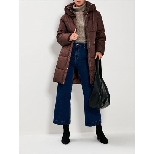 Sinsay - Płaszcz pikowany - brązowy ze sklepu Sinsay w kategorii Płaszcze damskie - zdjęcie 186778553