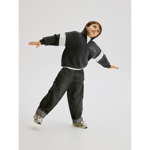 Reserved - Polarowa bluza ze stójką - ciemnoszary Reserved 128 (7-8 lat) Reserved