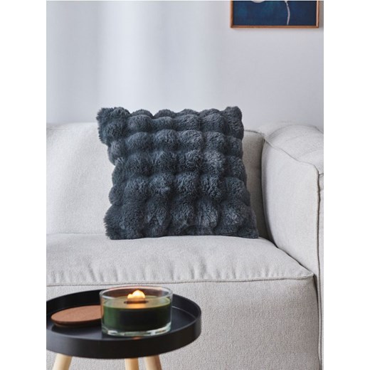 Sinsay - Poszewka na poduszkę ze sztucznym futerkiem - szary ze sklepu Sinsay w kategorii Poszewki na poduszki - zdjęcie 186780883