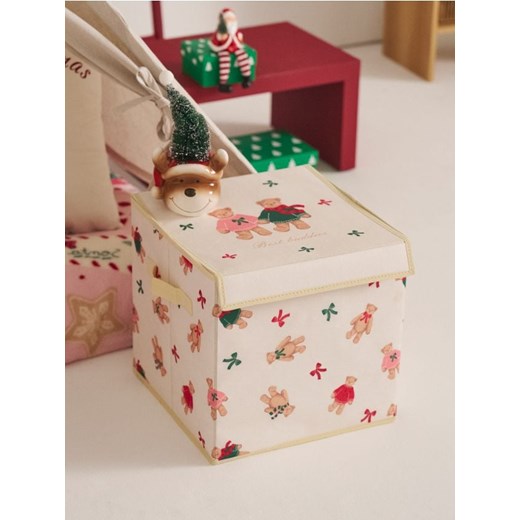 Sinsay - Pudełko do przechowywania z pokrywką - kremowy ze sklepu Sinsay w kategorii Kosze i pudełka na zabawki - zdjęcie 186780902