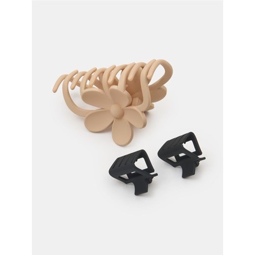 Sinsay - Klamra do włosów z matowym wykończeniem 3 pack - wielobarwny ze sklepu Sinsay w kategorii Spinki - zdjęcie 186781011