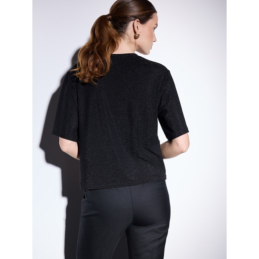 Mohito - Czarna bluzka z metaliczną nitką - czarny Mohito XS Mohito