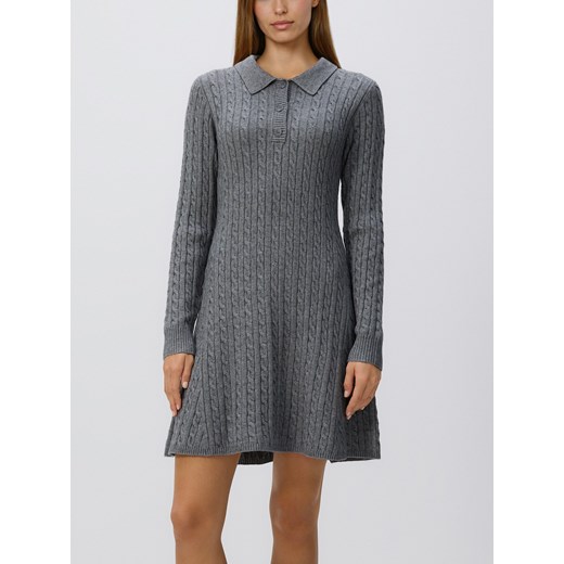 Reserved - Dzianinowa sukienka mini - szary ze sklepu Reserved w kategorii Sukienki - zdjęcie 186781553